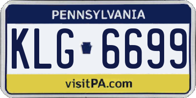 PA license plate KLG6699