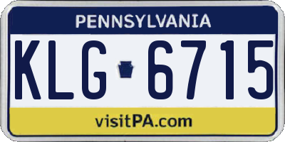 PA license plate KLG6715