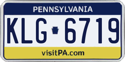 PA license plate KLG6719