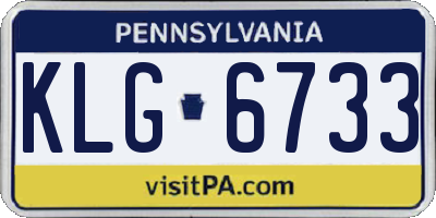 PA license plate KLG6733