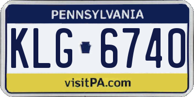 PA license plate KLG6740