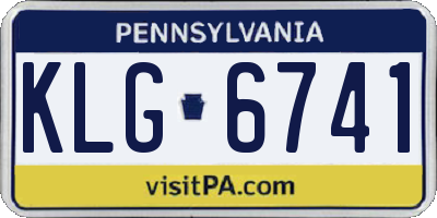 PA license plate KLG6741