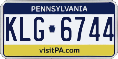 PA license plate KLG6744