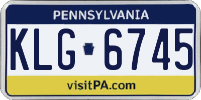 PA license plate KLG6745