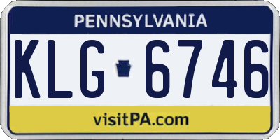 PA license plate KLG6746