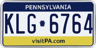 PA license plate KLG6764