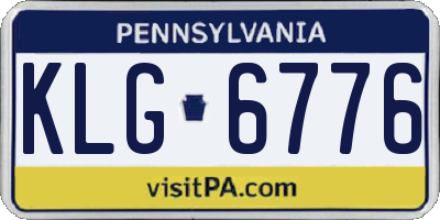 PA license plate KLG6776