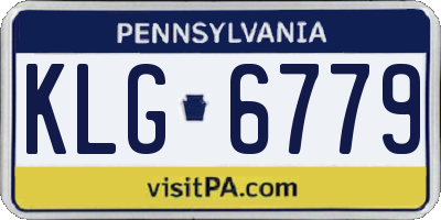 PA license plate KLG6779