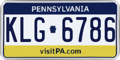 PA license plate KLG6786