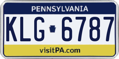 PA license plate KLG6787