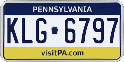 PA license plate KLG6797