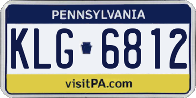 PA license plate KLG6812