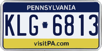 PA license plate KLG6813