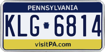 PA license plate KLG6814
