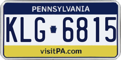PA license plate KLG6815