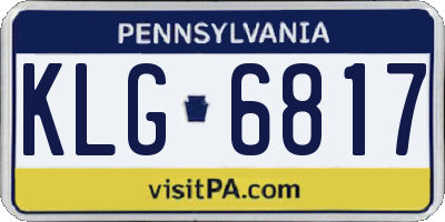 PA license plate KLG6817