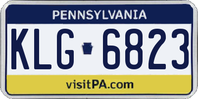 PA license plate KLG6823