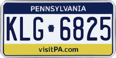 PA license plate KLG6825