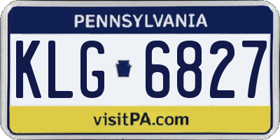 PA license plate KLG6827