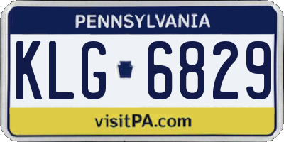 PA license plate KLG6829