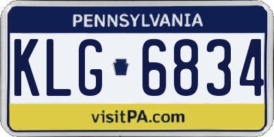 PA license plate KLG6834