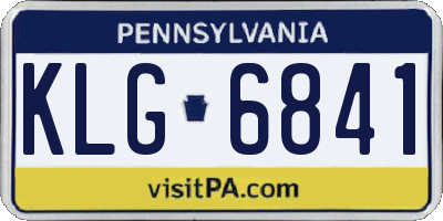 PA license plate KLG6841