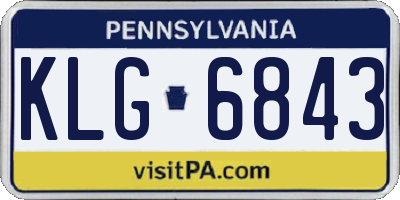 PA license plate KLG6843