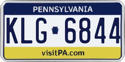 PA license plate KLG6844