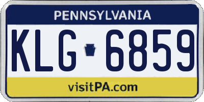 PA license plate KLG6859