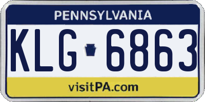 PA license plate KLG6863