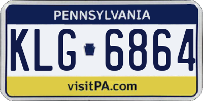 PA license plate KLG6864