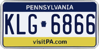 PA license plate KLG6866