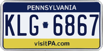 PA license plate KLG6867