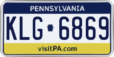 PA license plate KLG6869