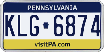 PA license plate KLG6874