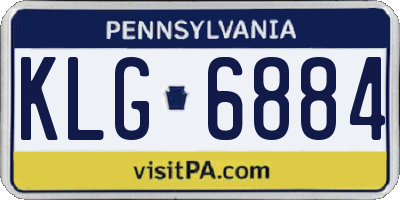 PA license plate KLG6884