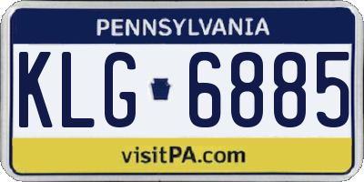 PA license plate KLG6885