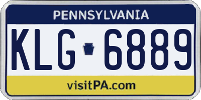 PA license plate KLG6889