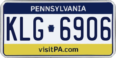 PA license plate KLG6906
