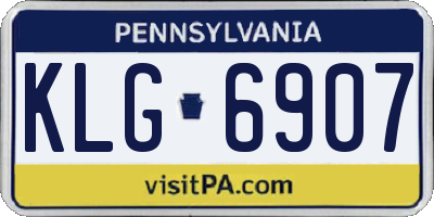 PA license plate KLG6907