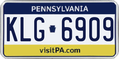 PA license plate KLG6909