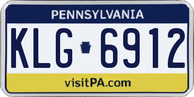 PA license plate KLG6912