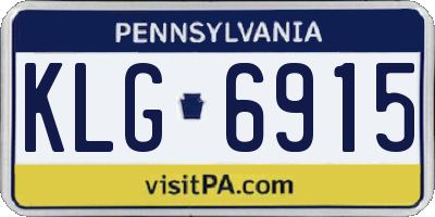 PA license plate KLG6915