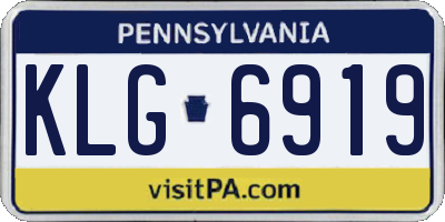 PA license plate KLG6919