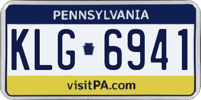 PA license plate KLG6941