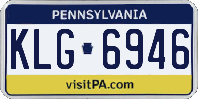 PA license plate KLG6946