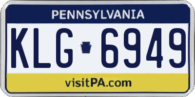 PA license plate KLG6949
