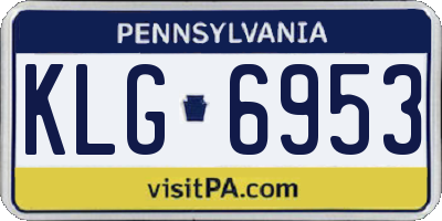 PA license plate KLG6953