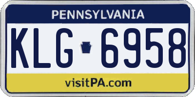 PA license plate KLG6958