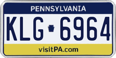 PA license plate KLG6964